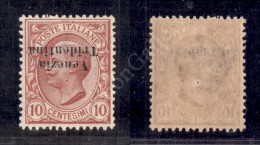 1918 - 10 Cent (22aa) - Soprastampa Capovolta - Gomma Integra - Ottimamente Centrato (1.050) - Altri & Non Classificati