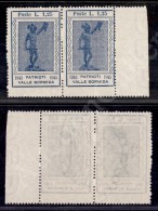 1945 - 1,25 Lire Perseo (14bb) - Coppia Con Filigrana Corona  Al Centro - Senza Gomma (900) - Other & Unclassified