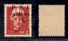 Mantova - 1945 - 6 Lire Su 2 Lire Arancio (8ew) Soprastampa Spostata In Alto Senza Punto Dopo S - Gomma Integra - Altri & Non Classificati