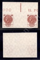 1976 - 400 Lire (1084B) - Coppia Bordo Foglio Non Dentellata E Con Interspazio Al Centro - Gomma Integra - Other & Unclassified