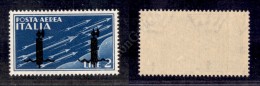 1944 - Saggi - 2 Lire Con Fasci Neri (P15A - Aerea) - Gomma Integra - Cert. Colla (6.000) - Sonstige & Ohne Zuordnung