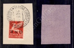 1944 - GNR Verona - 10 Lire Con Soprastampa Capovolta (124a - P. Aerea) Su Frammento - Verona Titolare 26.5.44 -... - Altri & Non Classificati