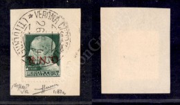 1944 - GNR Verona - 20 Lire Con Soprastampa Capovolta (487a) Su Frammento - Verona “Titolare” 26.5.44 -... - Autres & Non Classés