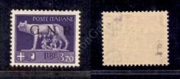 1943 - GNR Brescia - 3,70 Lire (484/Ii) Con Soprastampa Spostata A Destra - Gomma Integra (2.700+) - Otros & Sin Clasificación