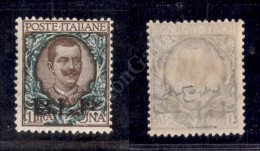 1922 - BLP - 1 Lira Bruno E Verde (12) Nuovo - Cert. Oro Raybaudi (4.500) - Other & Unclassified