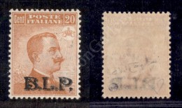 1922 - BLP - 20 Cent Arancio (7Aga) Con Virgola Dopo P - Nuovo Con Gomma - Perfettamente Centrato - Molto Bello -... - Autres & Non Classés