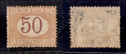 1870 - Cifre Capovolte - 50 Cent (9b - Segnatasse) - Nuovo Con Gomma - Qualche Punto Giallo Sulla Dentellatura (non... - Otros & Sin Clasificación