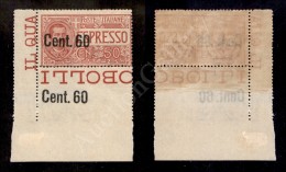 1922 - 60 Cent Su 50 (6i Espressi) Soprastampa Sul Bordo In Basso - Angolo Di Foglio Nuovo Con Gomma Integra - Non... - Otros & Sin Clasificación