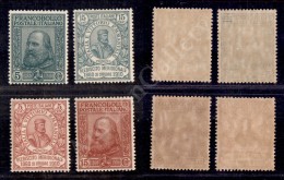 1910 - Garibaldi (87/90) - Serie Completa Dei 4 Valori Nuovi Con Gomma Integra - Ottimamente Centrati - Splendida - Altri & Non Classificati