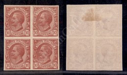 1906 - Prova D’Archivio - 10 Cent (P82) In Quartina (1.400) - Other & Unclassified