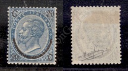 1865 - 20 Cent Su 15 Cent Celeste (25 - Terzo Tipo) Nuovo E Ben Centrato - Cert. Raybaudi - Other & Unclassified