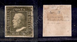 1859 - 1 Grano Verde Oliva (5a) Con Ottimi Margini Su Frammento (725) - Other & Unclassified