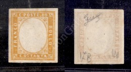 1863 - 80 Cent Giallo Arancio (17B) Senza Effigie - Gomma Integra - Biondi - Other & Unclassified