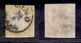 1859 - 80 Cent Giallo Limone Olivastro (17Ab) - Ben Marginato - Filo Di Riquadro Sul Bordo A Destra - Como 30.8 -... - Otros & Sin Clasificación