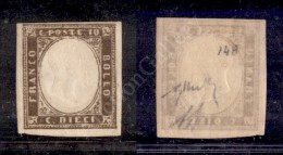 1860 - 10 Cent Bruno Grigio Oliva (14B) Nuovo Con Gomma Praticamente Integra - Perfetto In Alto - Diena +... - Otros & Sin Clasificación