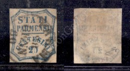 1859 - 20 Cent Azzurro Scuro (15b) - Buoni Margini - Parma 28.1.60 - Diena (1.100) - Otros & Sin Clasificación