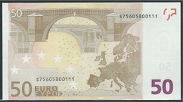 S ITALIA 50 EURO J096 E3  - DRAGHI   UNC - 50 Euro