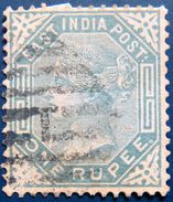 BRITISH INDIA 1874 1Re Queen Victoria Used SG79 CV£30 - 1858-79 Kronenkolonie