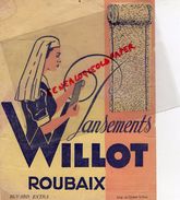 59 - ROUBAIX- BUVARD PANSEMENTS WILLOT - PANSEMENT MEDECINE INFIRMIERE - INFIRMIERE - IMPRIMERIE DU CREPE - Produits Pharmaceutiques