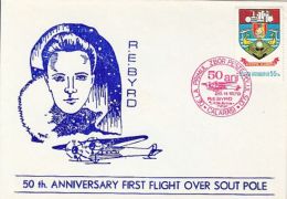 POLAR FLIGHT, R.E. BYRD, FIRST FLIGHT OVER SOUTH POLE, PLANE, SPECIAL COVER, 1979, ROMANIA - Vuelos Polares