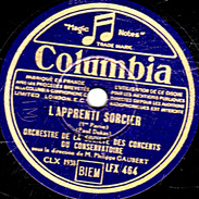 78 T - 30 Cm. - état TB - ORCHESTRE DE LA SOCIETE DES CONCERTS DU CONCERVATOIRE - L'APPRENTI SORCIER  1re Et 2e Parties - 78 T - Disques Pour Gramophone