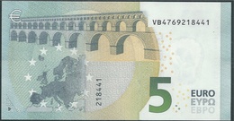 € 5 SPAIN  VB V010 B3  DRAGHI  UNC - 5 Euro