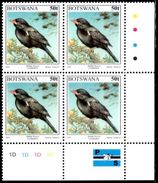 Botswana - 1997 Birds 50t Weaver Corner Block '1D' (**) - Botswana (1966-...)