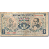 Billet, Colombie, 1 Peso Oro, 1959-1960, 1971-08-07, KM:404e, TB - Colombie