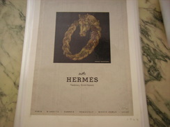 ANCIENNE PUBLICITE HERMES BRACELET TETE DE CHEVAL - Other & Unclassified