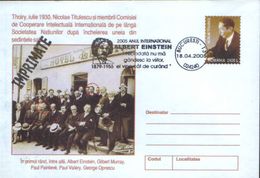 Romania - Postal Stationery Cover 2002 Unused -  Albert Einstein , To The UN Intelligent Cooperation Committee In 1930 - Albert Einstein