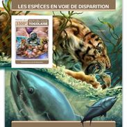 Togo 2017, Animals, Tiger, Fish, Gorillas, BF IMPERFORATED - Gorillas