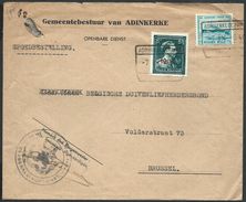 L Exprès Affr N°724T + 725 Rectang ADINKERKE DE PANNE/1946 Pour Bruxelles - 1946 -10%