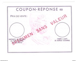 Coupon-réponse Specimen Ex-franco-colonial - CRI IRC IAS - Reply Coupons