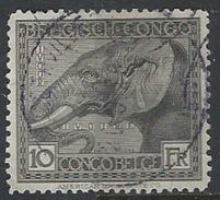 Belgian Congo   1924  Sc#111  10fr Elephant Used   2016 Scott Value $15 - 1923-44: Afgestempeld