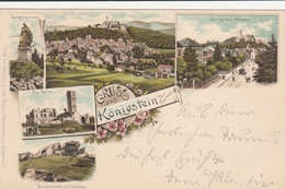 Gruss Aus Königstein-Litho 1897 - Königstein