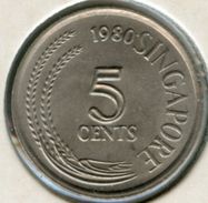 Singapour Singapore 5 Cents 1980 KM 2 - Singapore