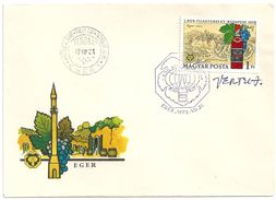 5562 Hungary FDC Agriculture Drink Wine Flora Fruit Grape RARE - Wein & Alkohol