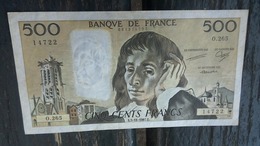 BILLET DE 500 FRANCS ( 5 NOVEMBRE 1987 ) - 500 F 1968-1993 ''Pascal''