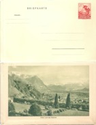 Briefkarte  "Vaduz Und Das Rheintal", 20 Rp.rot  ENZIAN           1940 - Stamped Stationery