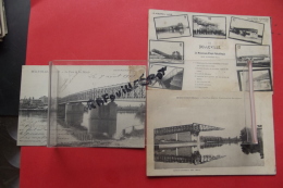 Cp  Belleville Lot 3 Cartes Le Nouveau Pont Metallique - Continuation Des Travaux-le Pont Et Les Hotels - Belleville Sur Saone