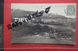 Cp  Rare Bourg De Thizy L'hopital Et La Montee Du Bourg Animé N 39 - Neuville Sur Saone