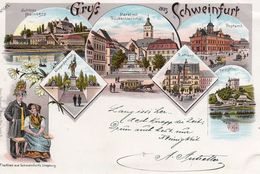 Deutschland Bayern, Gruss Aus Schweinfurt, Lithographie - Schweinfurt