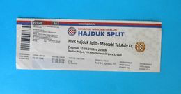 HAJDUK V MACCABI TEL-AVIV FC - 2016. UEFA EUROPA LEAGUE Qual. Football Match Ticket Soccer Foot Billet Fussball Israel - Eintrittskarten