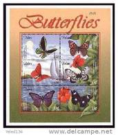 PALAU   599MINT NEVER HINGED MINI SHEET OF BUTTERFLIES-INSECTS ; FLOWERS ; SHIP - Farfalle