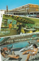 Tacoma Washington, Sherwood Inn Hotel, Lunch Counter Interior, Swimming Pool Guests, C1960s/70s Vintage Postcard - Tacoma