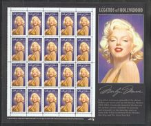 US 1995,20 Forever Stamps Legends Of Hollywood Marilyn Monroe Sheet,Sc 2967,VF MNH** - Fogli Completi
