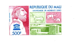 ARCHAEOLOGY-UNESCO-MOHENJO-DARO EXCAVATIONS-IMPERF DIE CARD-MALI-RARE-MNH-PA2-18 - Archäologie