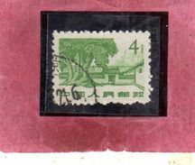 CHINA CINA 1961 Trees & Sha Cho Pa Building Juikin. 4f USATO USED OBLITERE' - Usados