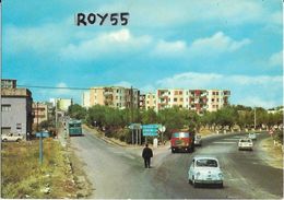 Sicilia-siracusa-priolo Veduta Bivio Augusta Case Autobus Di Linea Camion Fiat 600 500 Persone Animatissima Anni 60 - Otros & Sin Clasificación