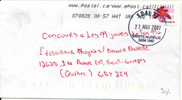 Canada Cover Sent 27-8-2007 Single Franked - Lettres & Documents